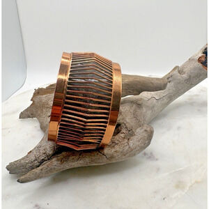 Vintage Renoir Copper MCM Modernist Large Cuff Bracelet Bangle